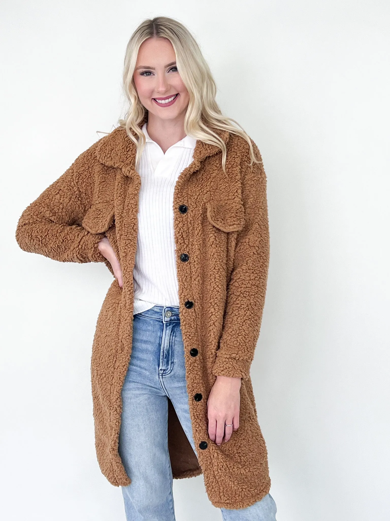 Tina - Sherpa Teddy Coat
