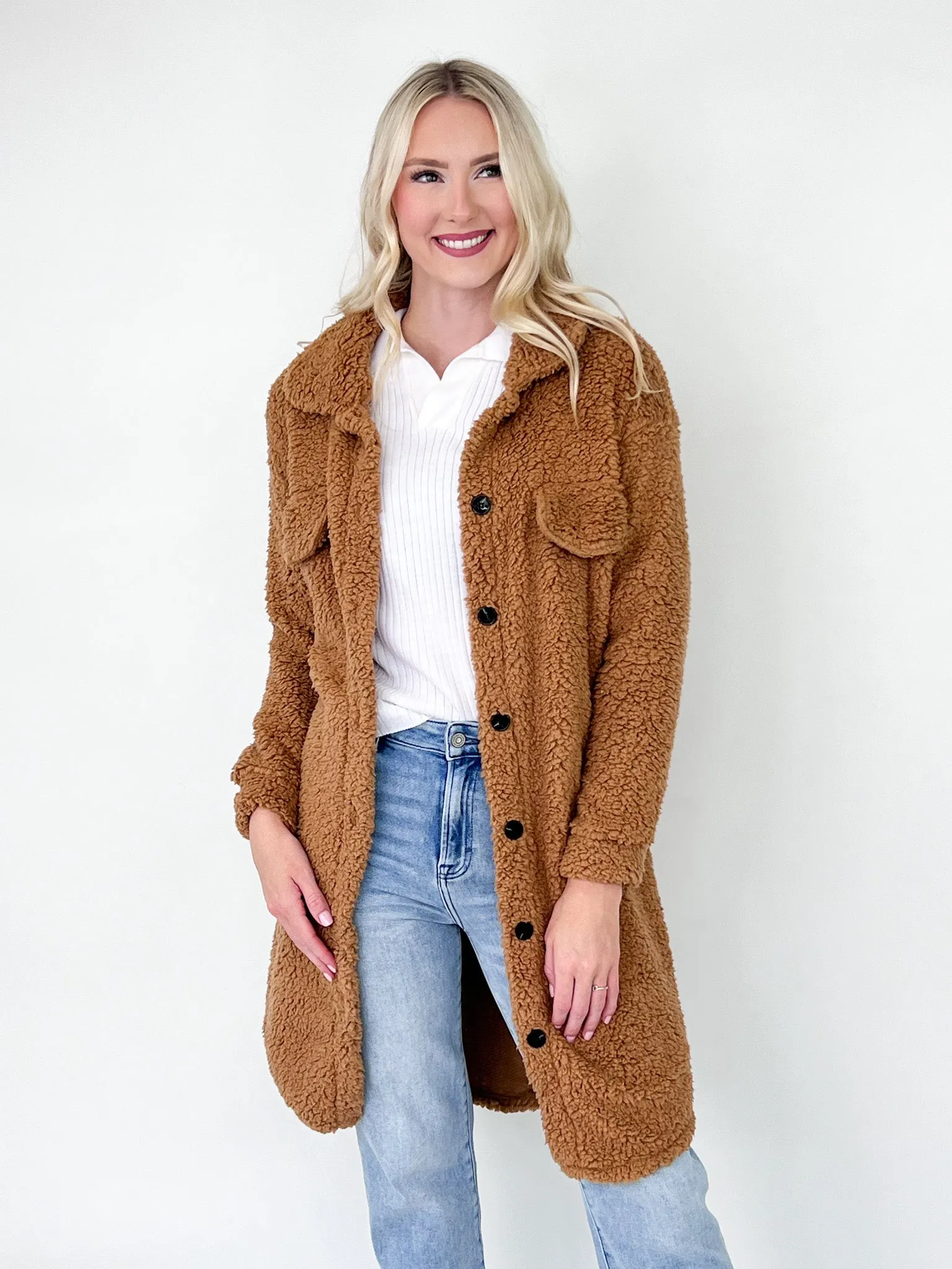 Tina - Sherpa Teddy Coat