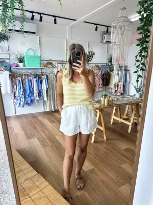 Tulum Tank Yellow Stripe