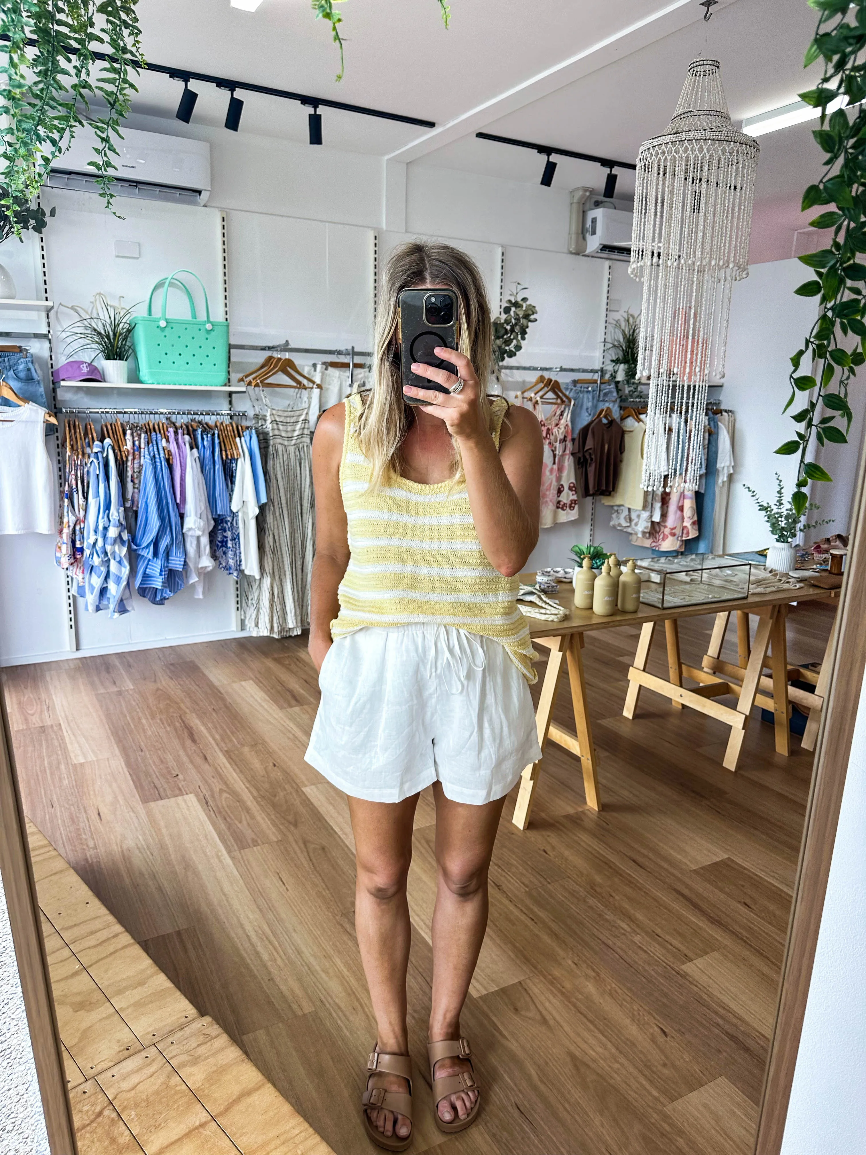 Tulum Tank Yellow Stripe