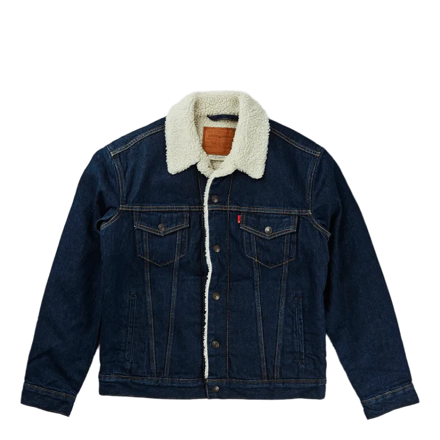 Type 3 Sherpa Trucker Rockridg Med Indigo - Worn In