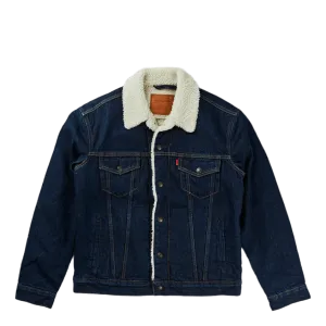 Type 3 Sherpa Trucker Rockridg Med Indigo - Worn In