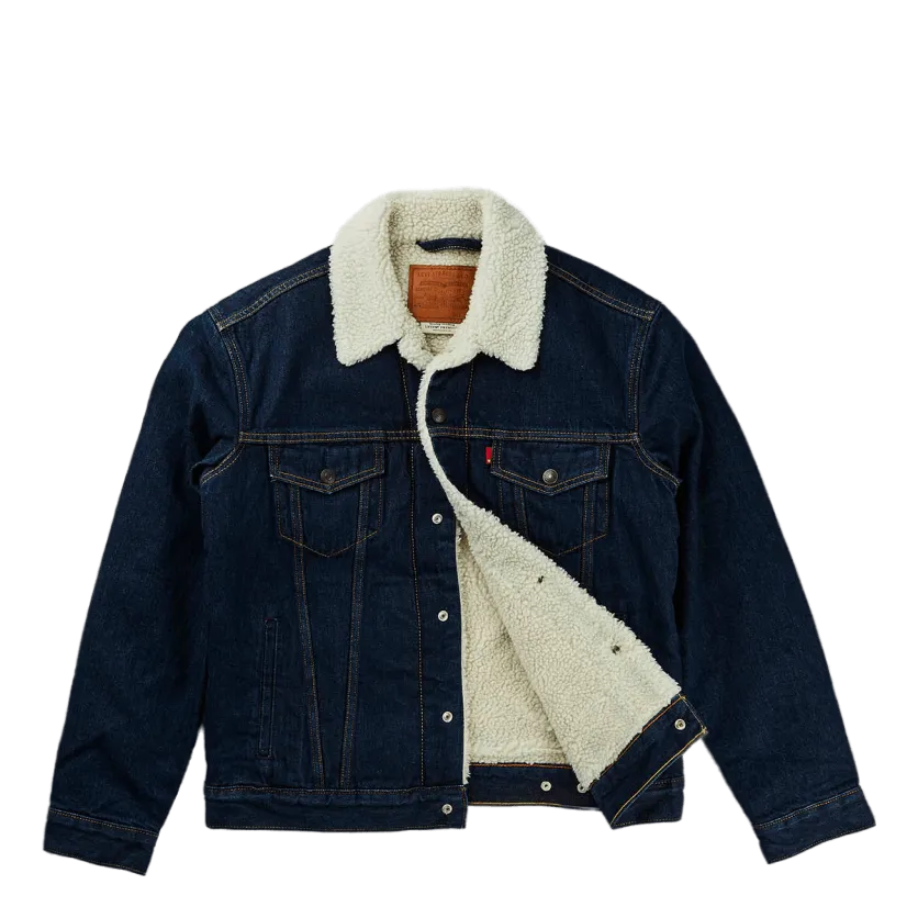 Type 3 Sherpa Trucker Rockridg Med Indigo - Worn In