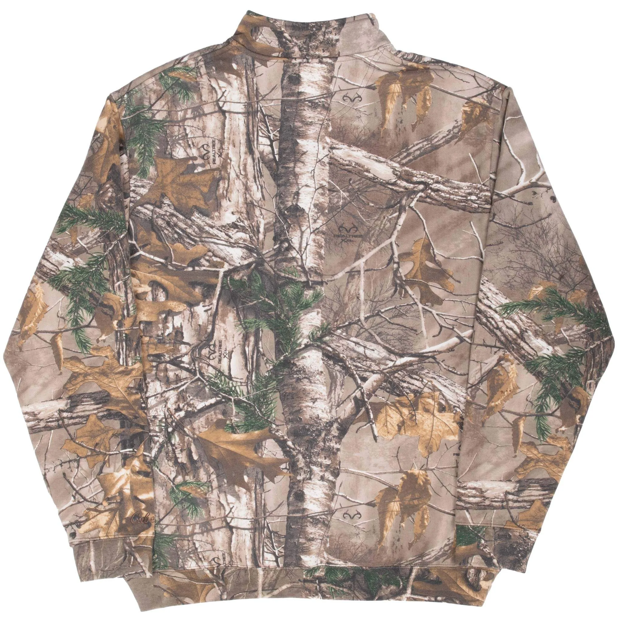 VINTAGE HUNTING REALTREE XTRA CAMO QUARTER ZIP SWEATSHIRT LARGE