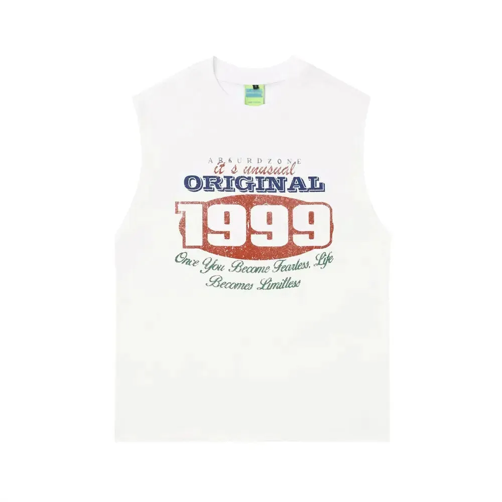 Vintage Letter Printed Tank Top