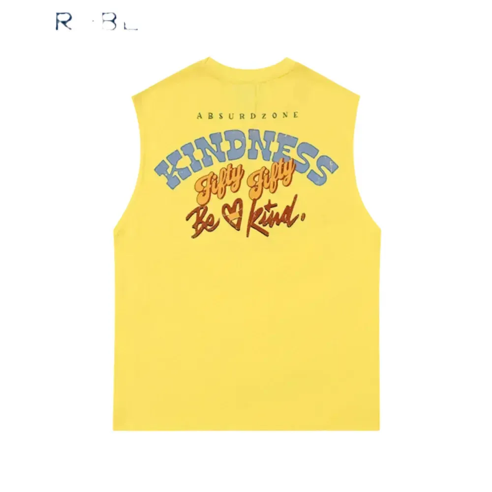 Vintage Letter Printed Tank Top