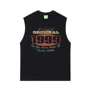 Vintage Letter Printed Tank Top