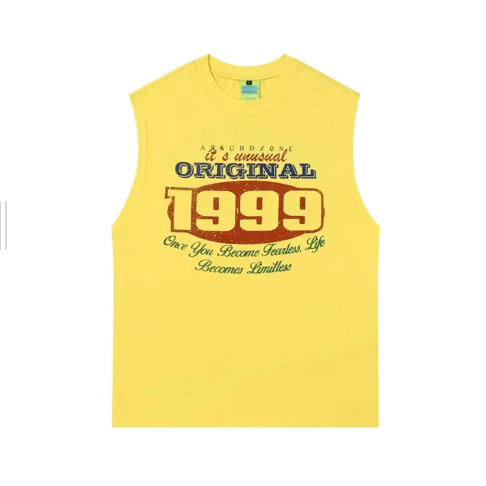 Vintage Letter Printed Tank Top