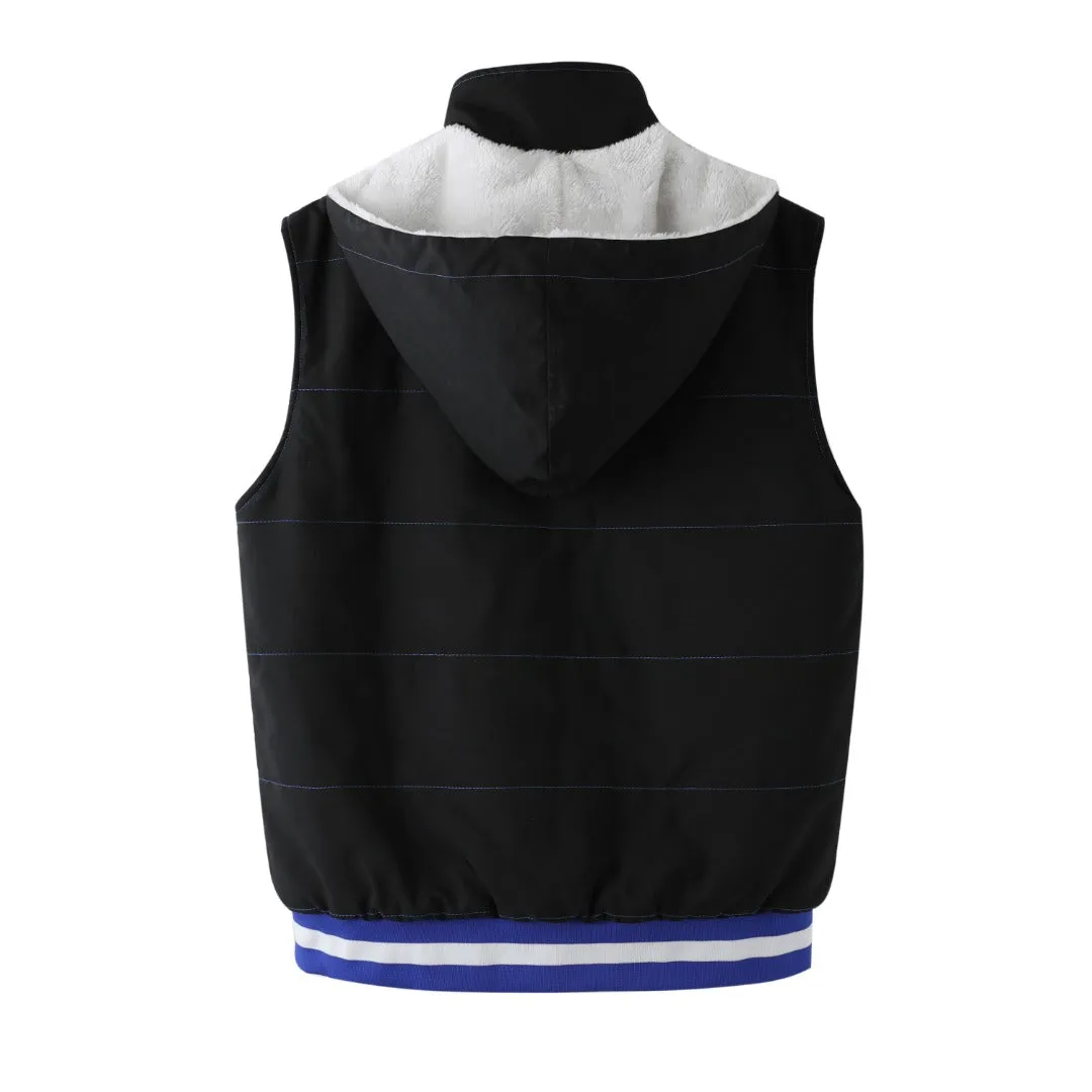 Zeta Hooded Puffer Vest Sherpa Lining Read Description