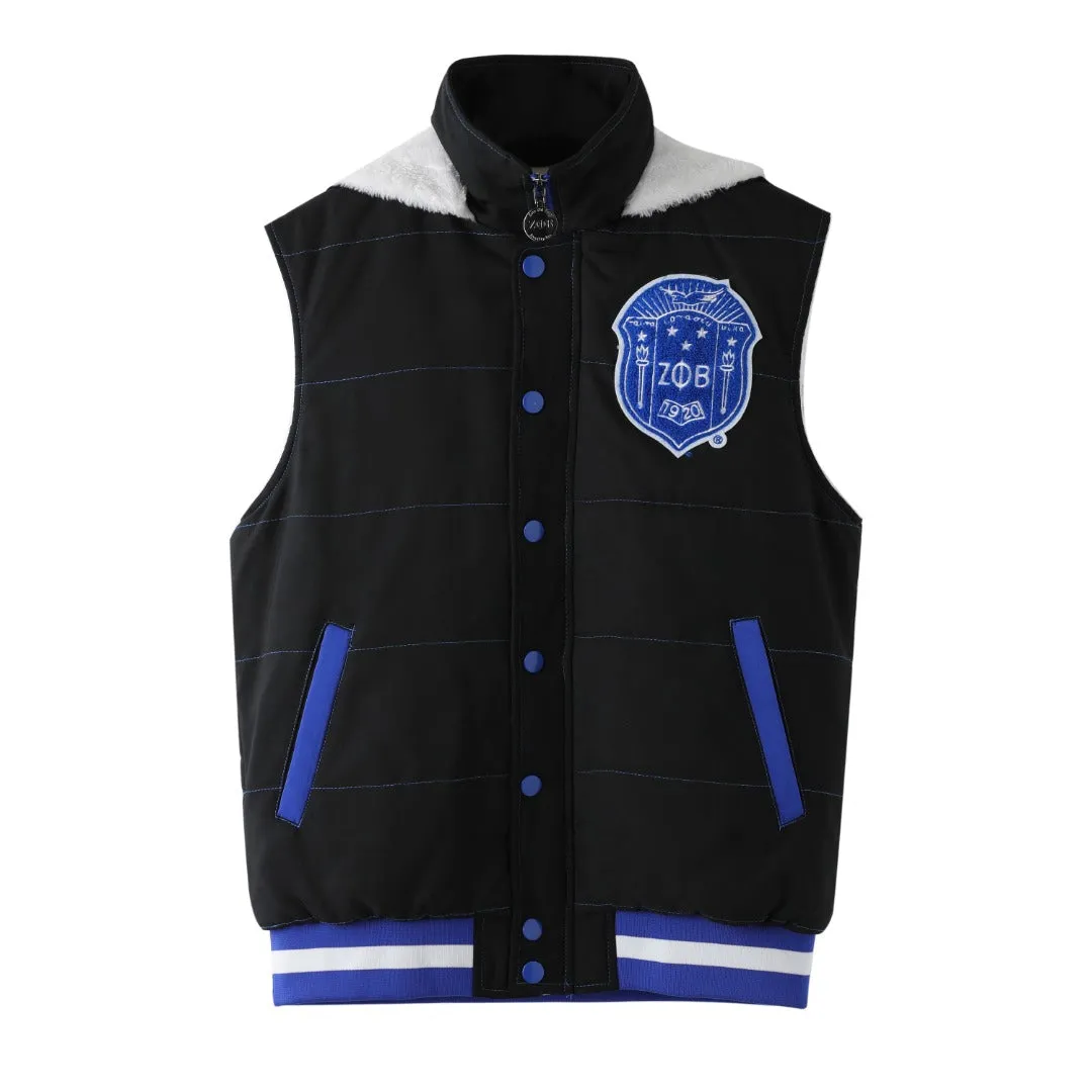 Zeta Hooded Puffer Vest Sherpa Lining Read Description
