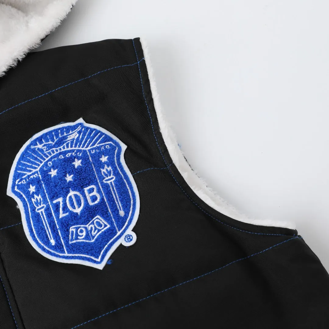 Zeta Hooded Puffer Vest Sherpa Lining Read Description